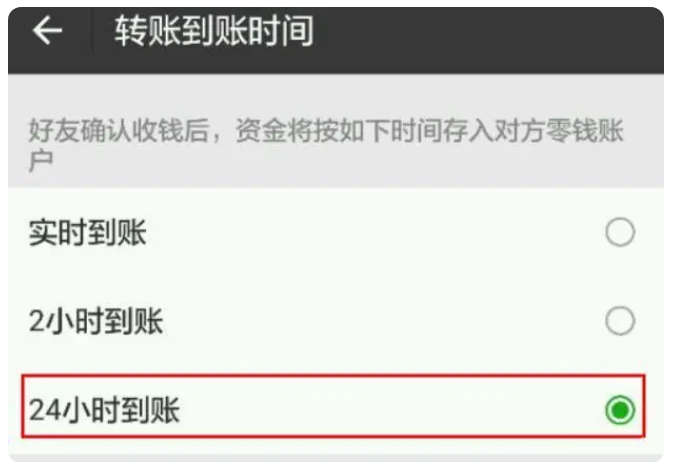 河南苹果手机维修分享iPhone微信转账24小时到账设置方法 